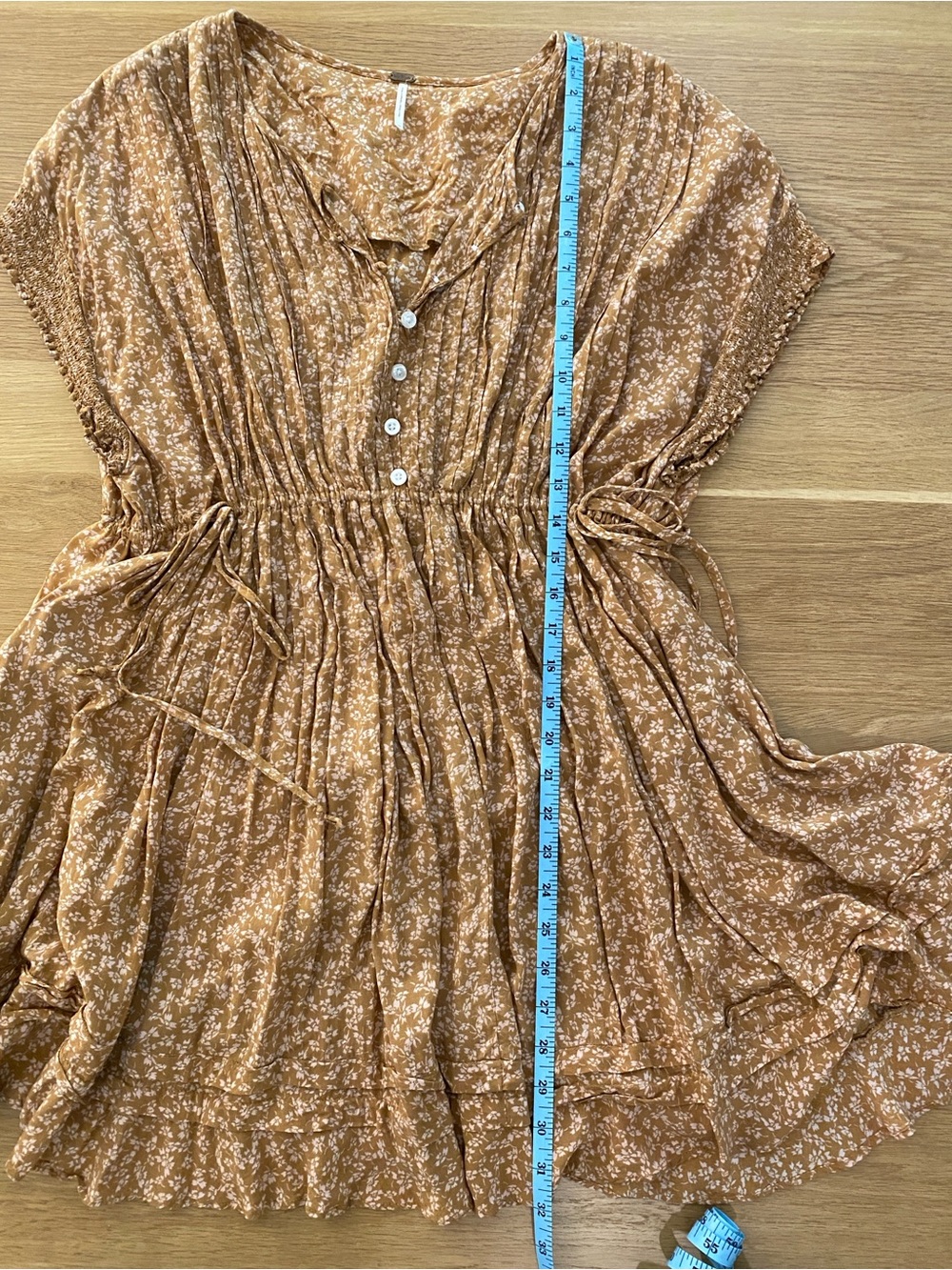 Free People Mustard Floral Mini Dress - Picture 5 of 6
